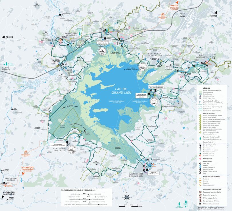 Carte du tour du Lac de Grand Lieu 2026