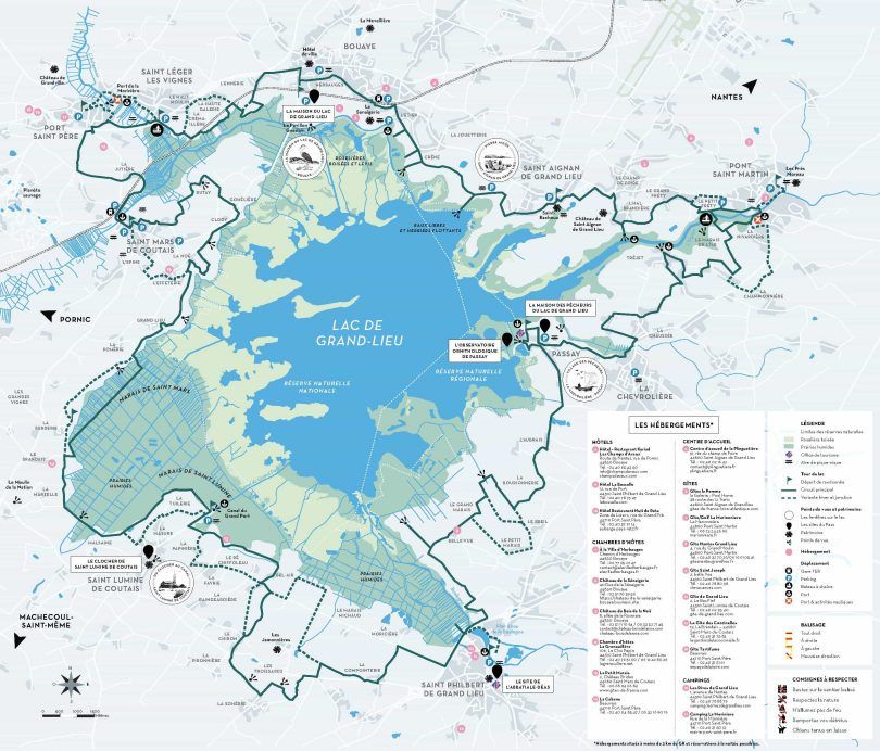 Carte Tour du lac de Grand-Lieu