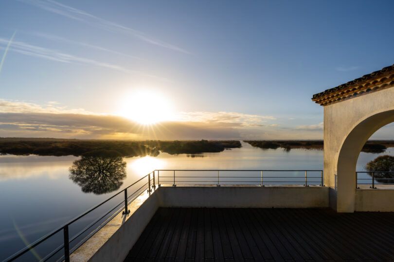 Vue en hiver depuis le Pavillon de La Maison du lac de Grand-Lieu à Bouaye © Jérémy Jéhanin