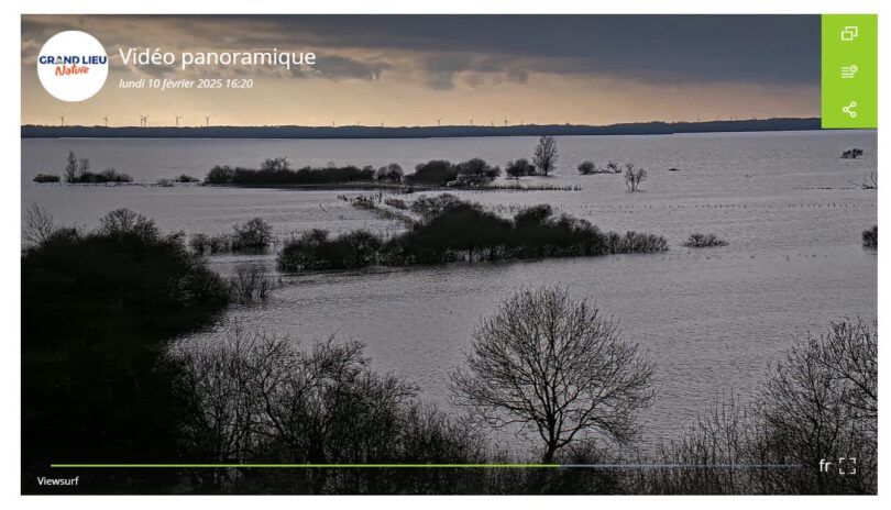 capture d'écran de la vidéo diffusée depuis la tour de La Maison des pêcheurs, le 10 février 2025 à 16h30